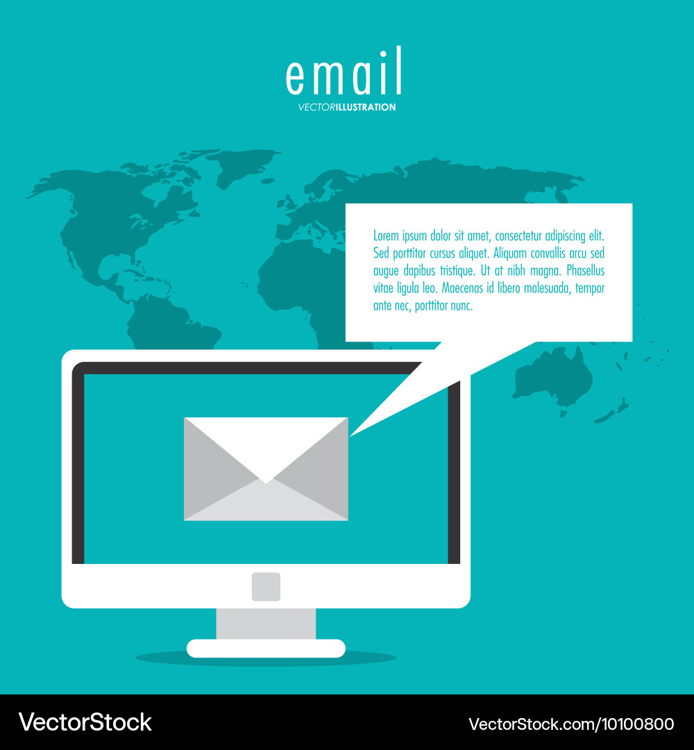 Envelope and computer icon email design Vector Image