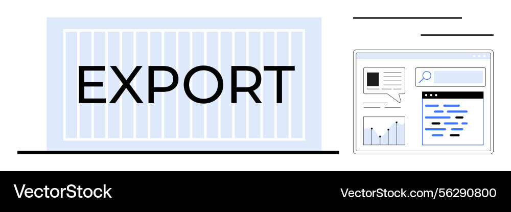 Export logistics and data visualization Export logistics and data visualization vector image