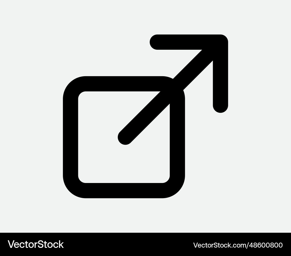 External link line icon arrow point pointer web External link line icon arrow point pointer web vector image