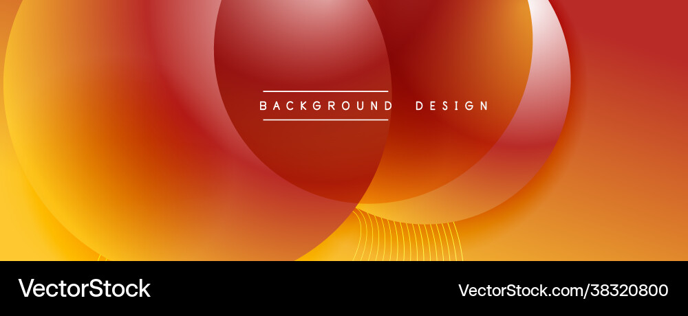 Gradient circles with shadows techno vector image