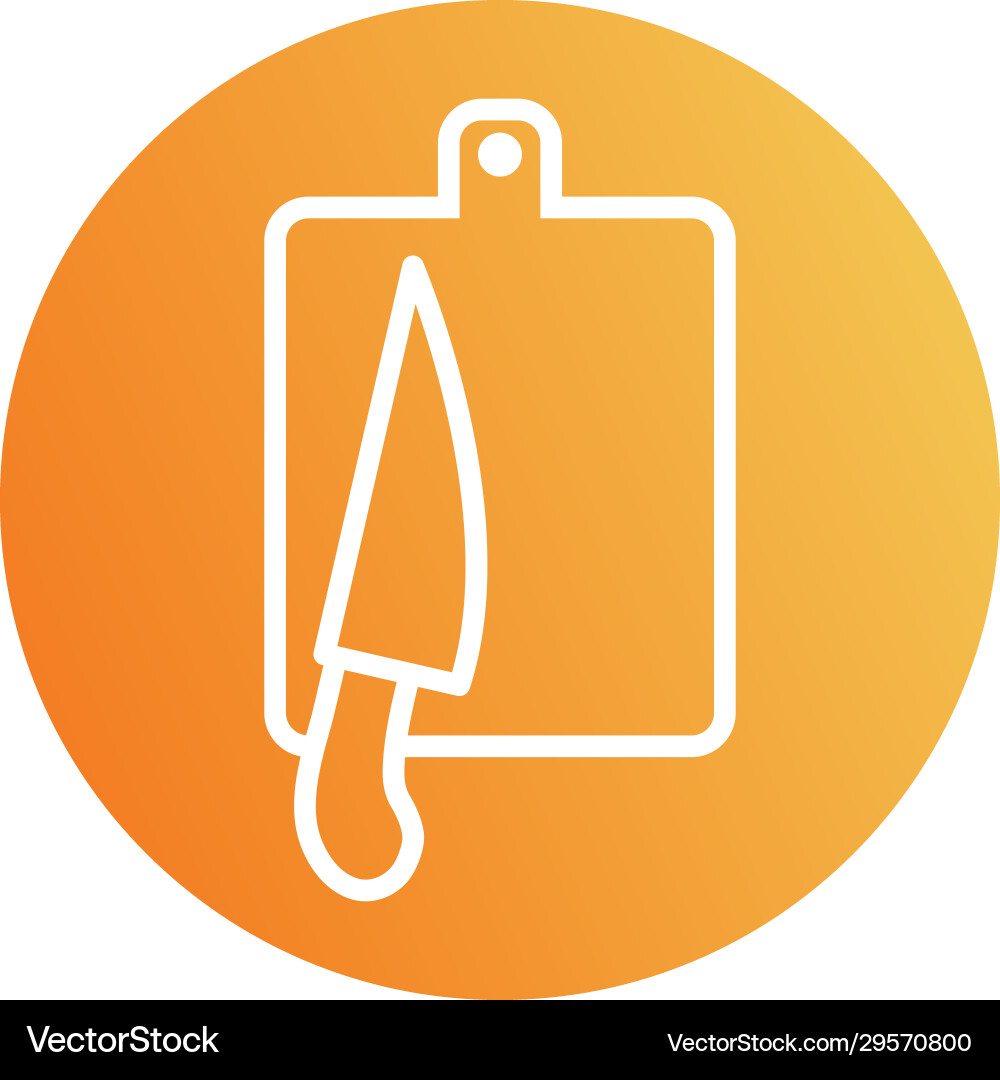 Isolated knife and table block style icon vector image