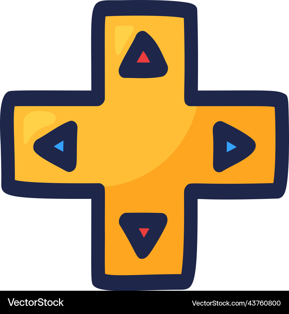 Joystick for video game arrow direction Joystick for video game arrow direction vector image