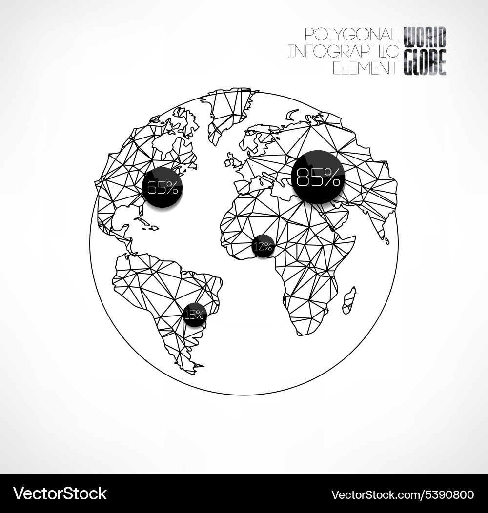 Modern elements of info graphics world map vector image