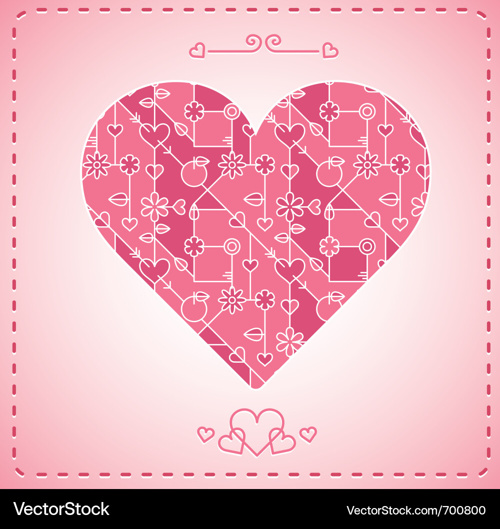 Modern Heart Pattern Background vector image