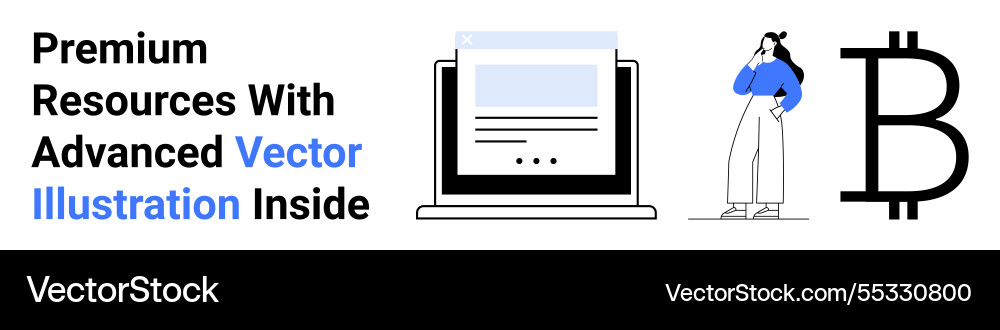 Online resource access with content Vector Image