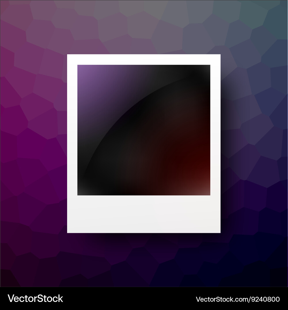 Realistic photo frame on gradient background Vector Image