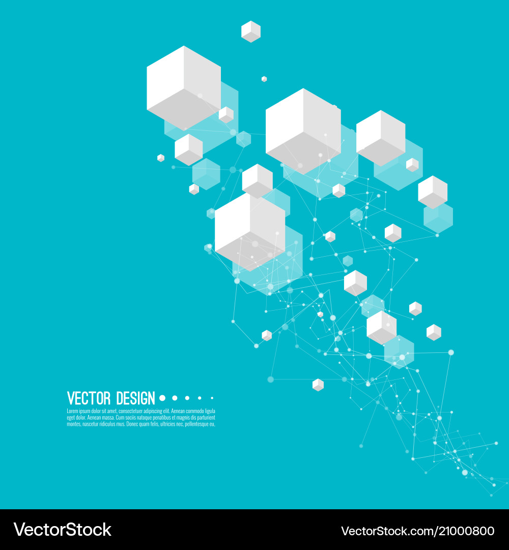 Transparent Cube Background vector image