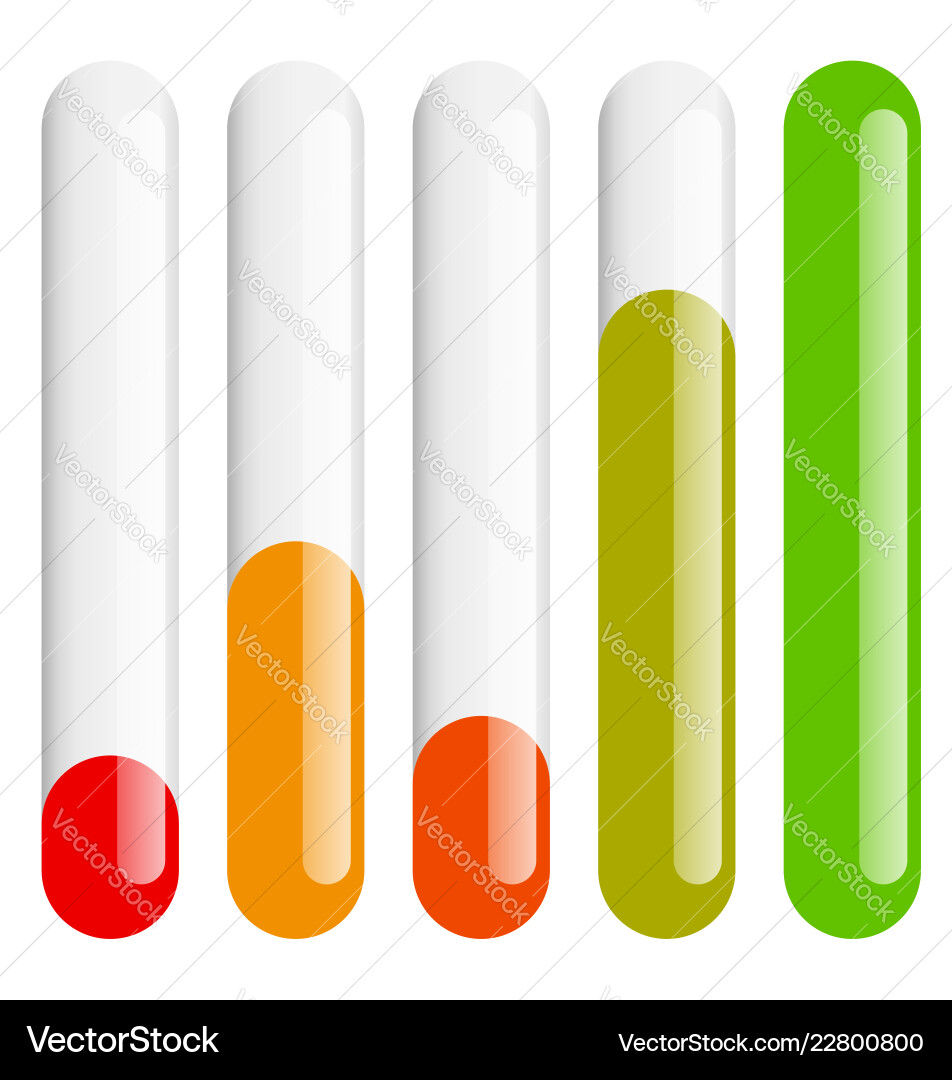 Vertical bars set at different levels level Vertical bars set at different levels level vector image