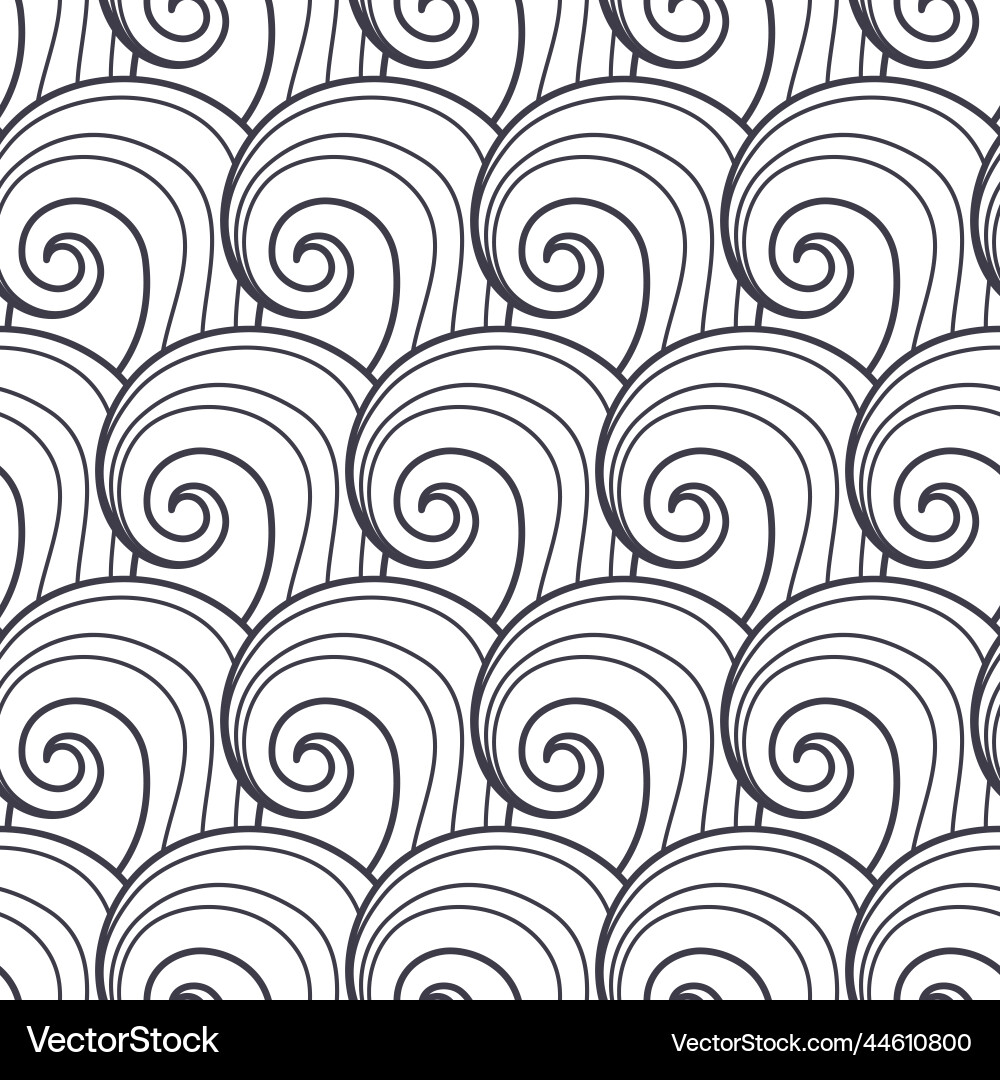 Waves a linear seamless pattern Vector Image
