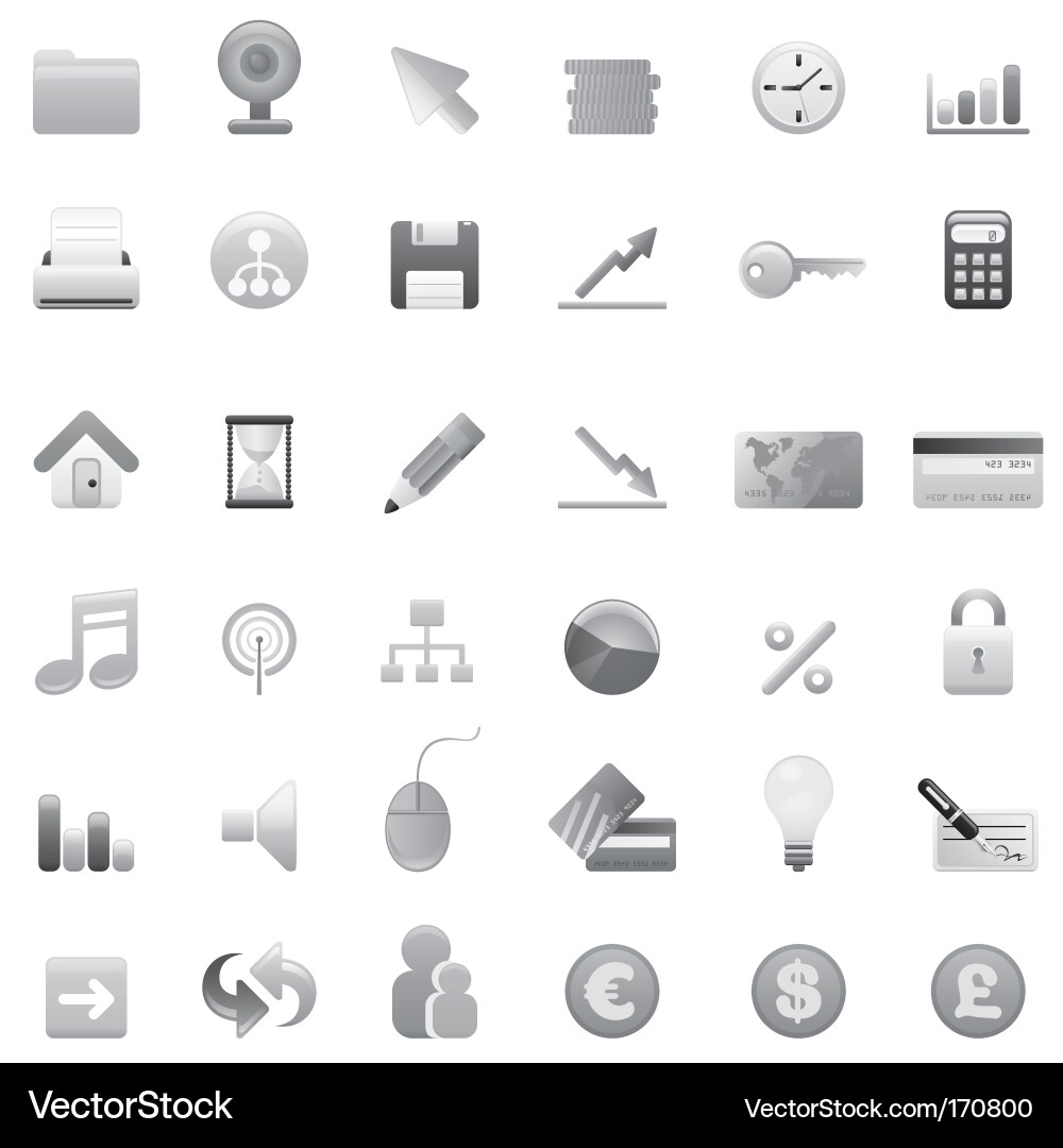 Web Icon Set Vector Image