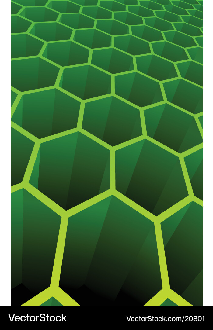 3D Cellular Network Vector Image