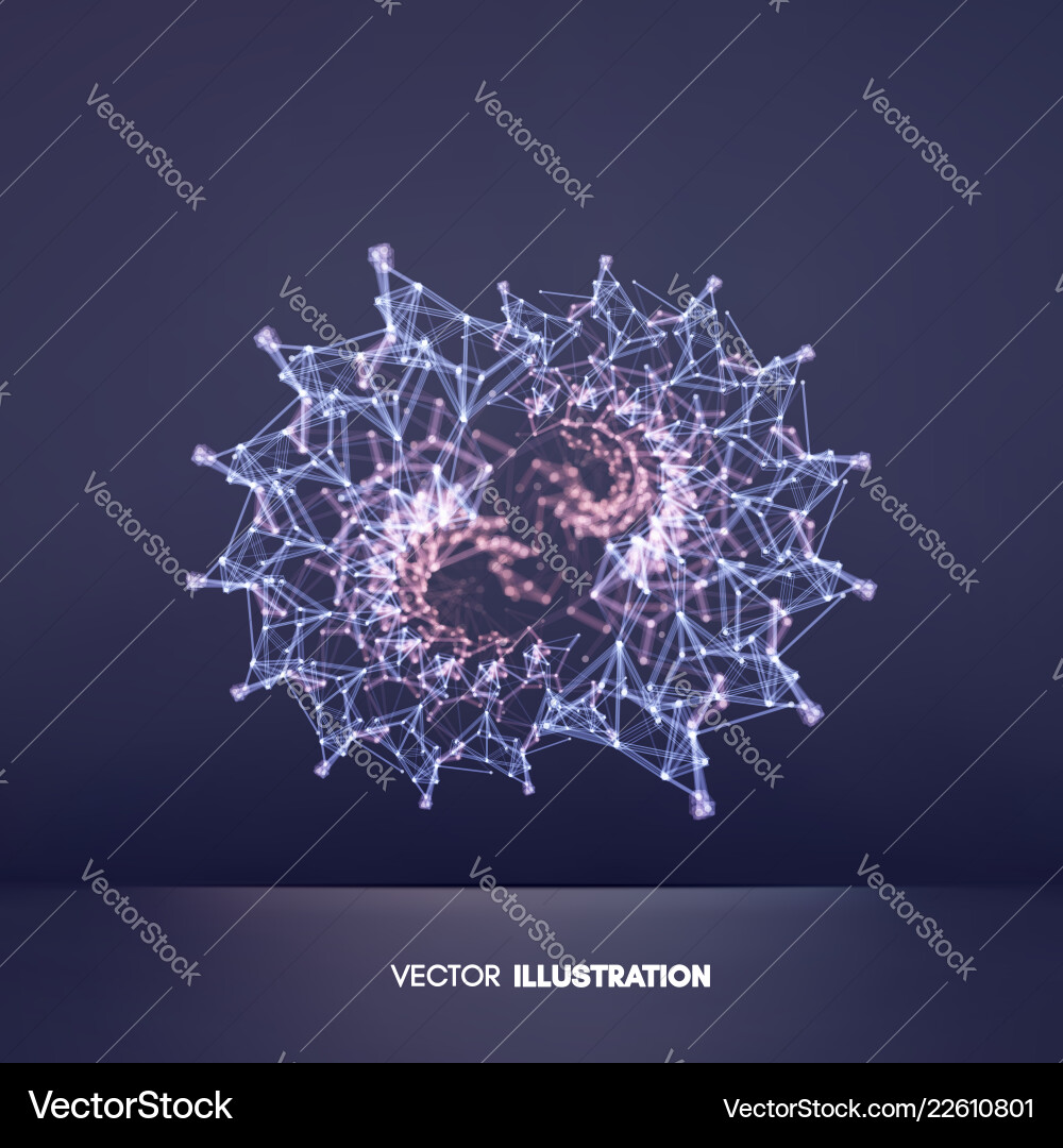 3d connection structure futuristic technology 3d connection structure futuristic technology vector image