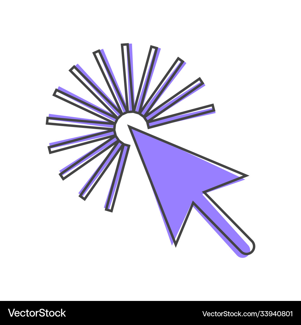 Arrow cursor pointing to point Arrow cursor pointing to point vector image
