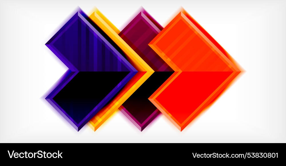 Arrow symbols created with 3d effects and line Arrow symbols created with 3d effects and line vector image