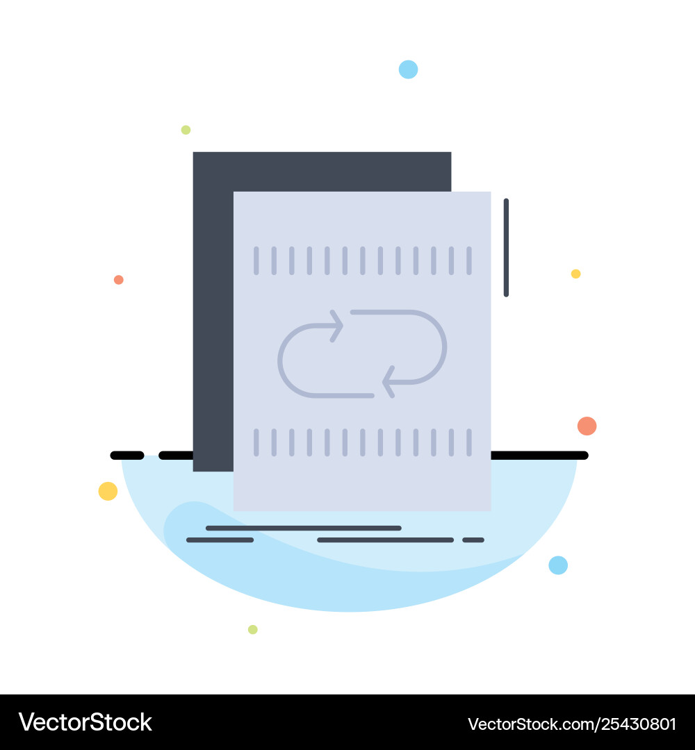 Audio file loop mix sound flat color icon Audio file loop mix sound flat color icon vector image