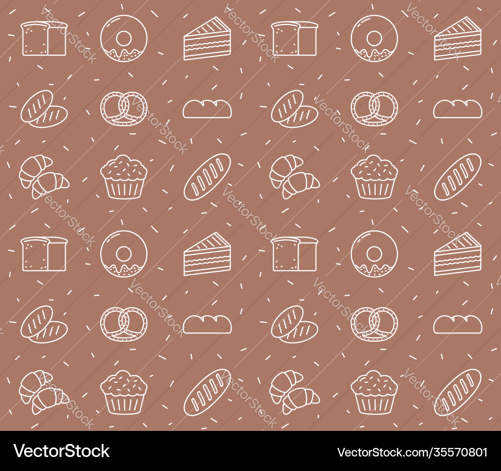 Bakery - seamless pattern vector image