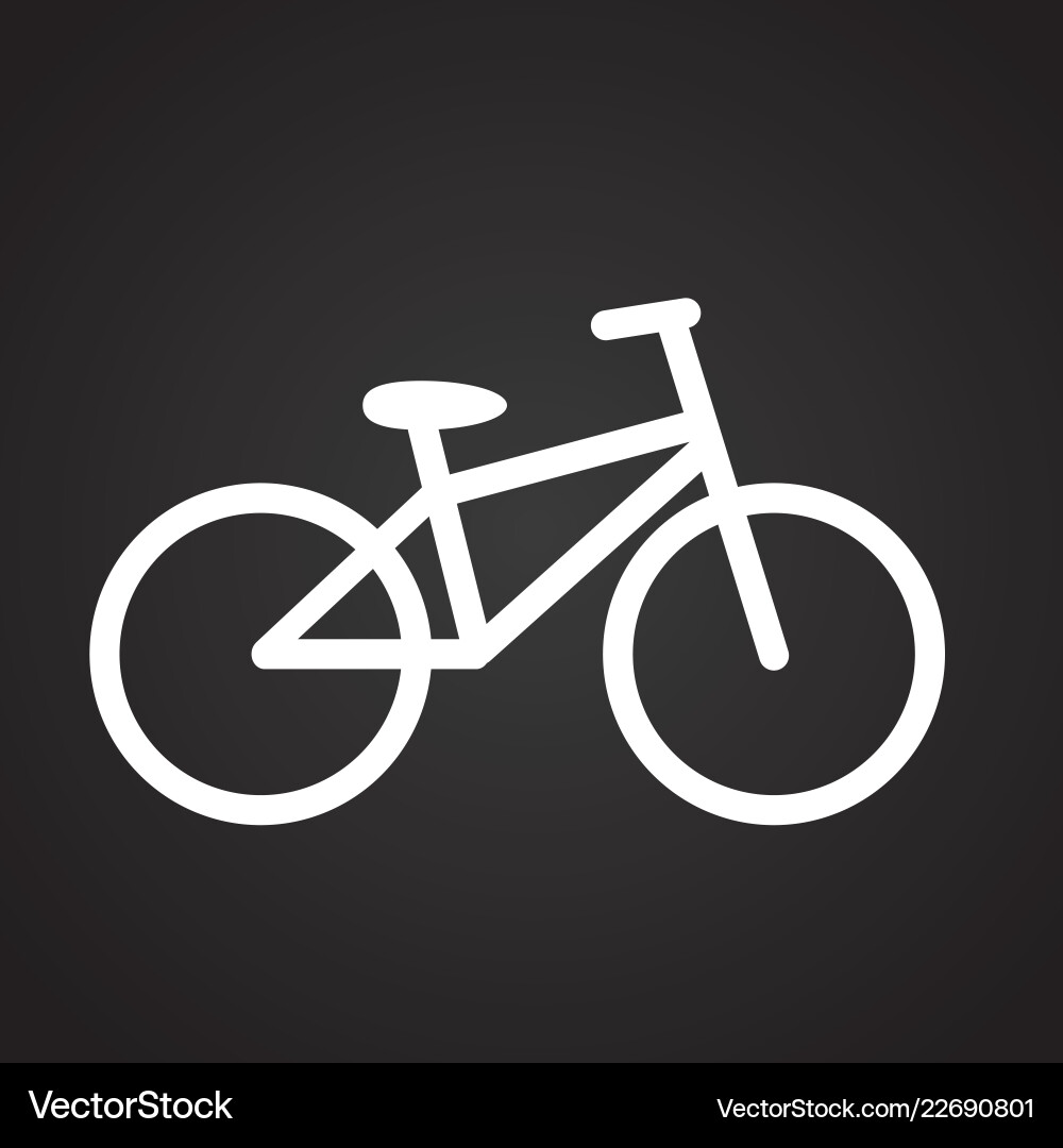 Black Bicycle Icon Vector Image
