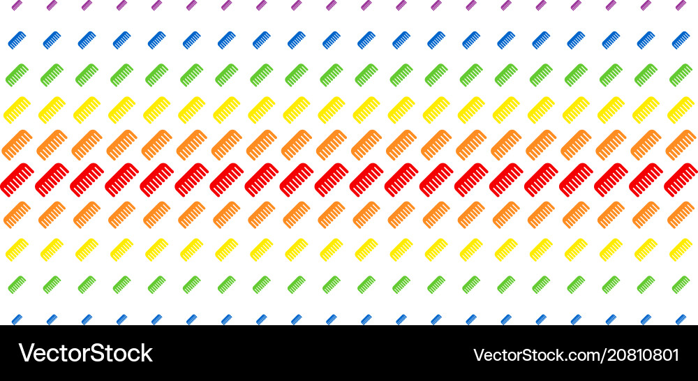 Comb shape halftone spectral pattern vector image