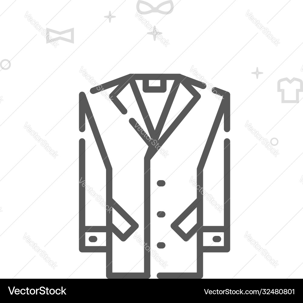 Men coat line icon symbol pictograph sign light Men coat line icon symbol pictograph sign light vector image