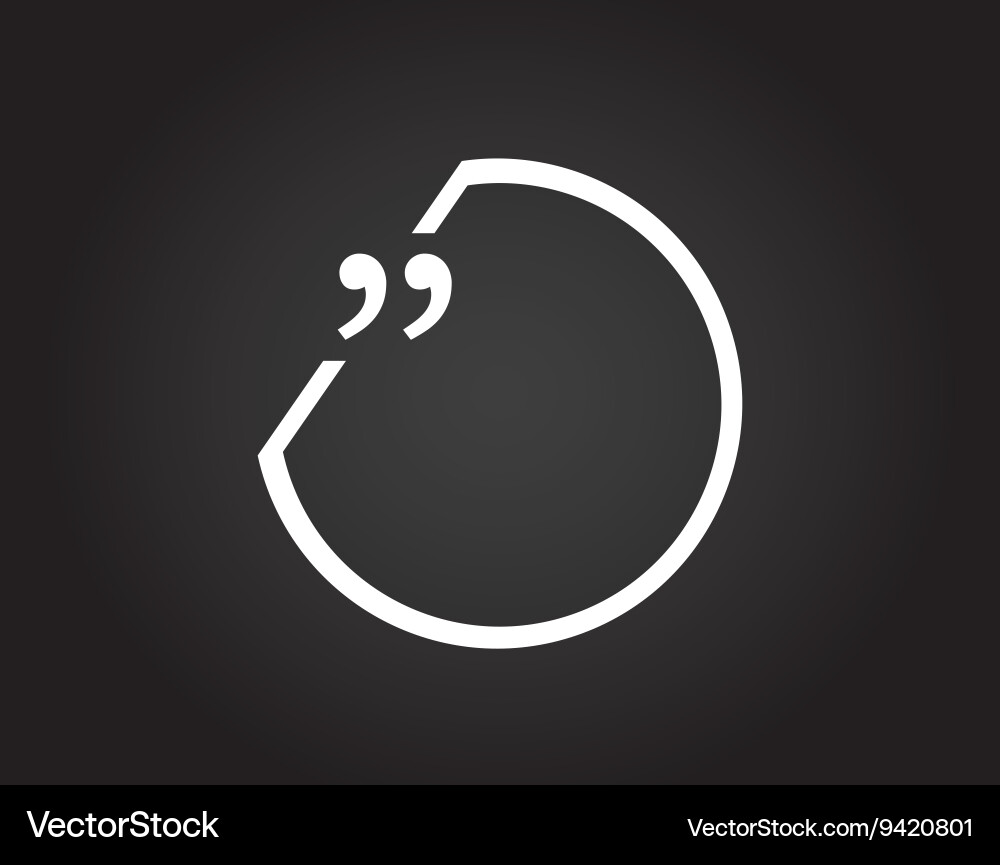 Quotation marks with thin line speech vector image