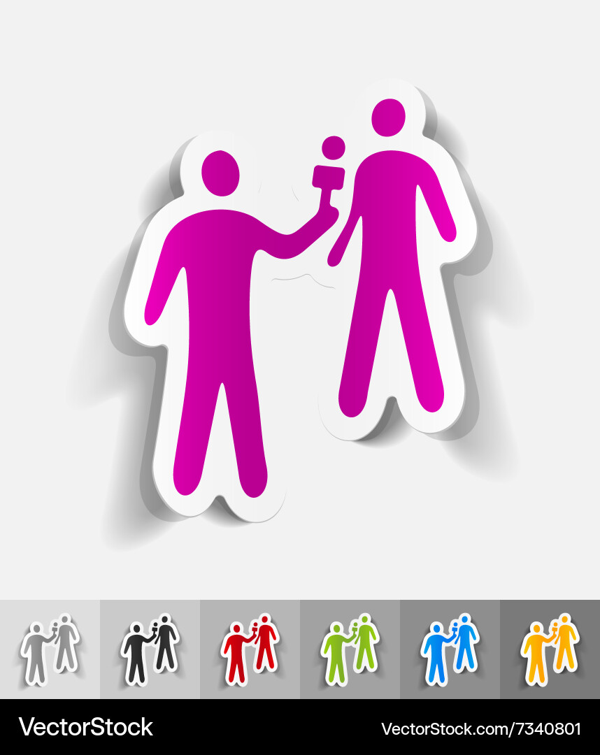 Realistic design element interviewer vector image