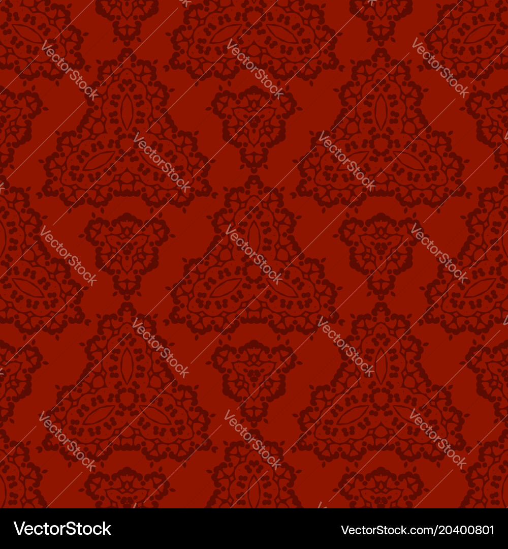 Red ornamental seamless pattern endless texture vector image