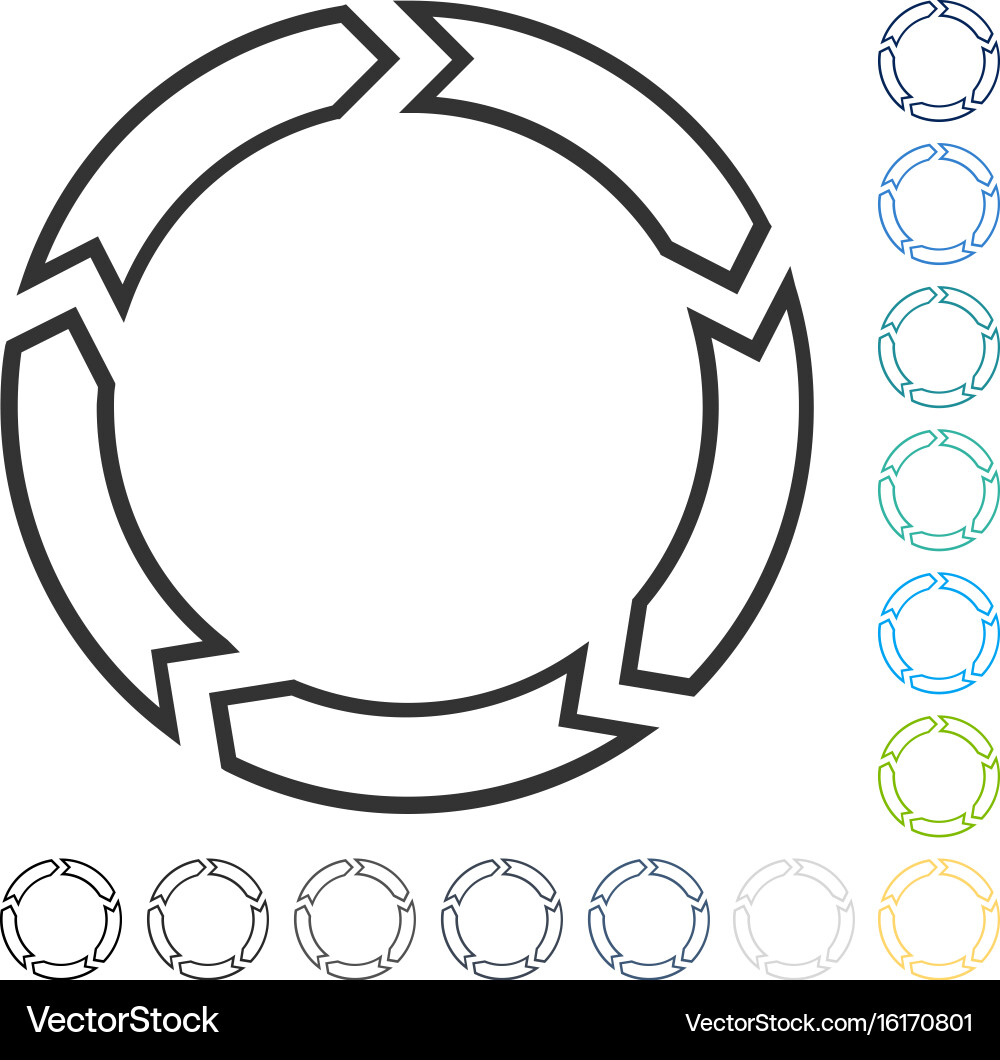 Rotation circle icon Vector Image