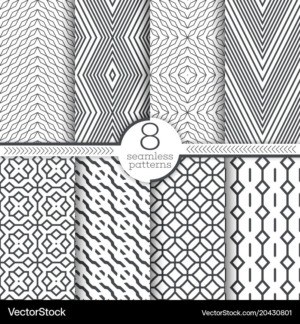 Set of seamless patterns vector image