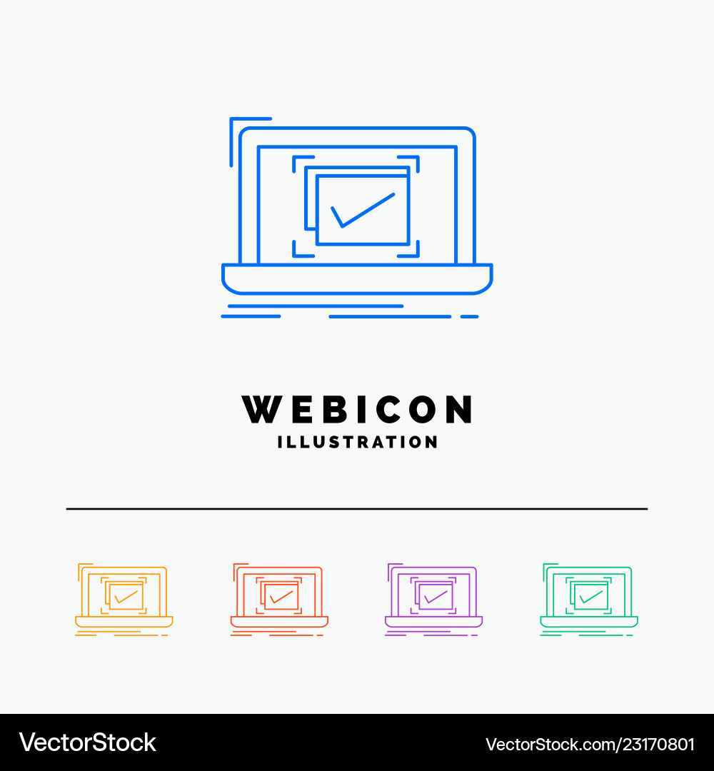 System monitoring checklist good ok 5 color line System monitoring checklist good ok 5 color line Vector Image