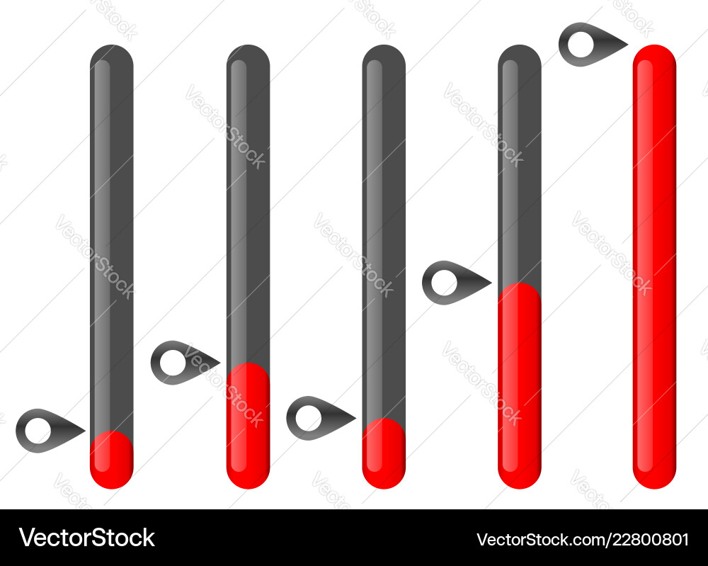 Vertical bars set at different levels level Vertical bars set at different levels level vector image