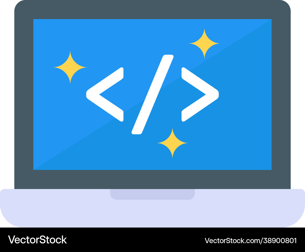 Web coding vector image