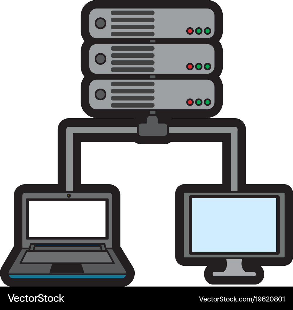 Web hosting design Vector Image