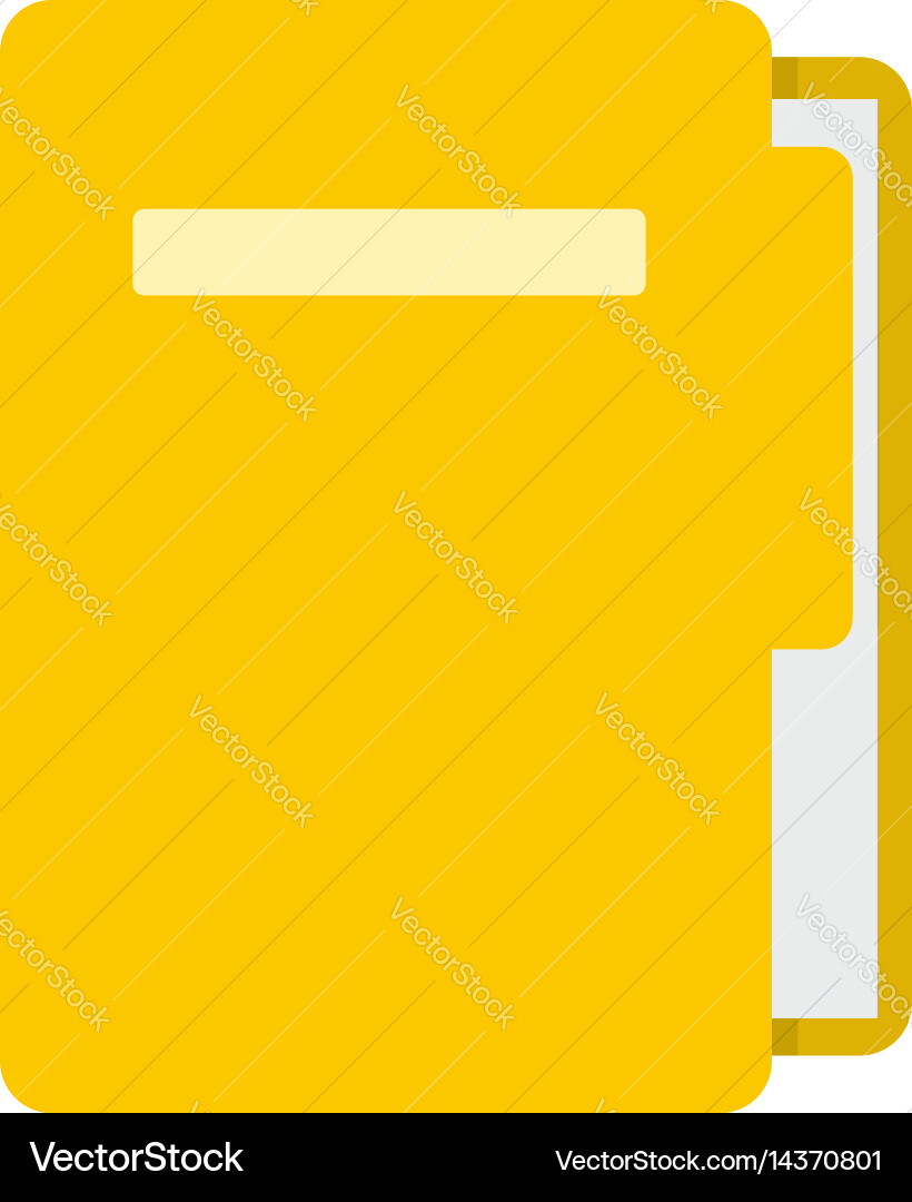 Yellow file folder icon isolated vector image