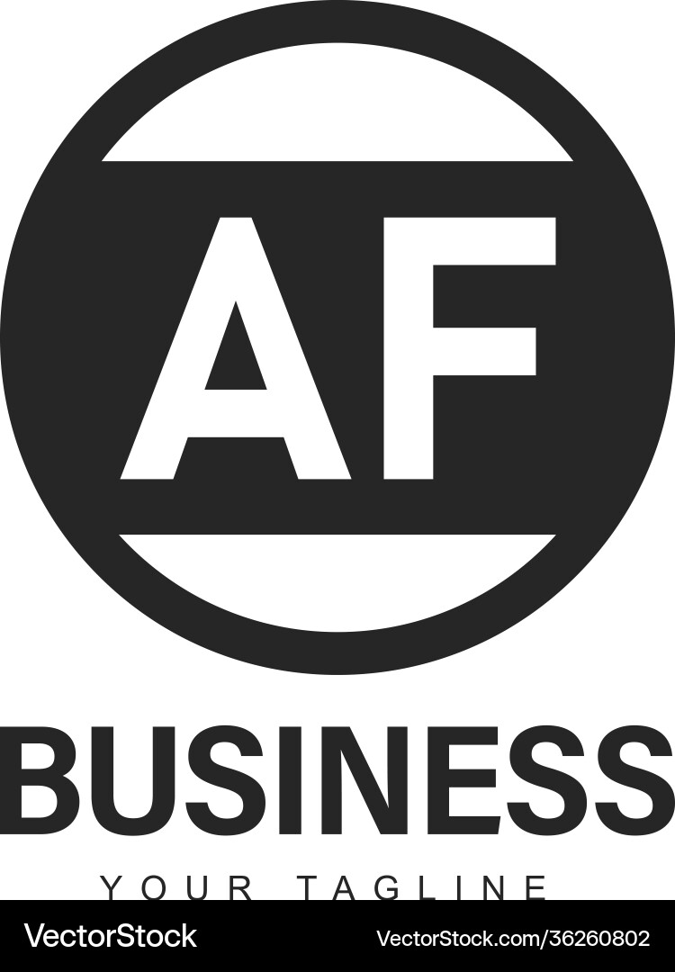 Af initial a logo design with abstract style Af initial a logo design with abstract style vector image