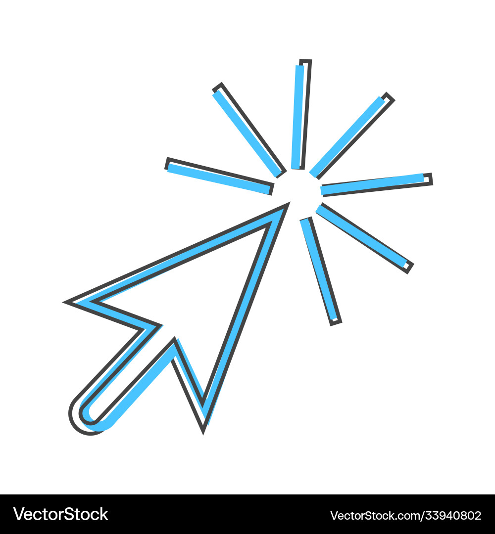 Arrow cursor pointing to point vector image