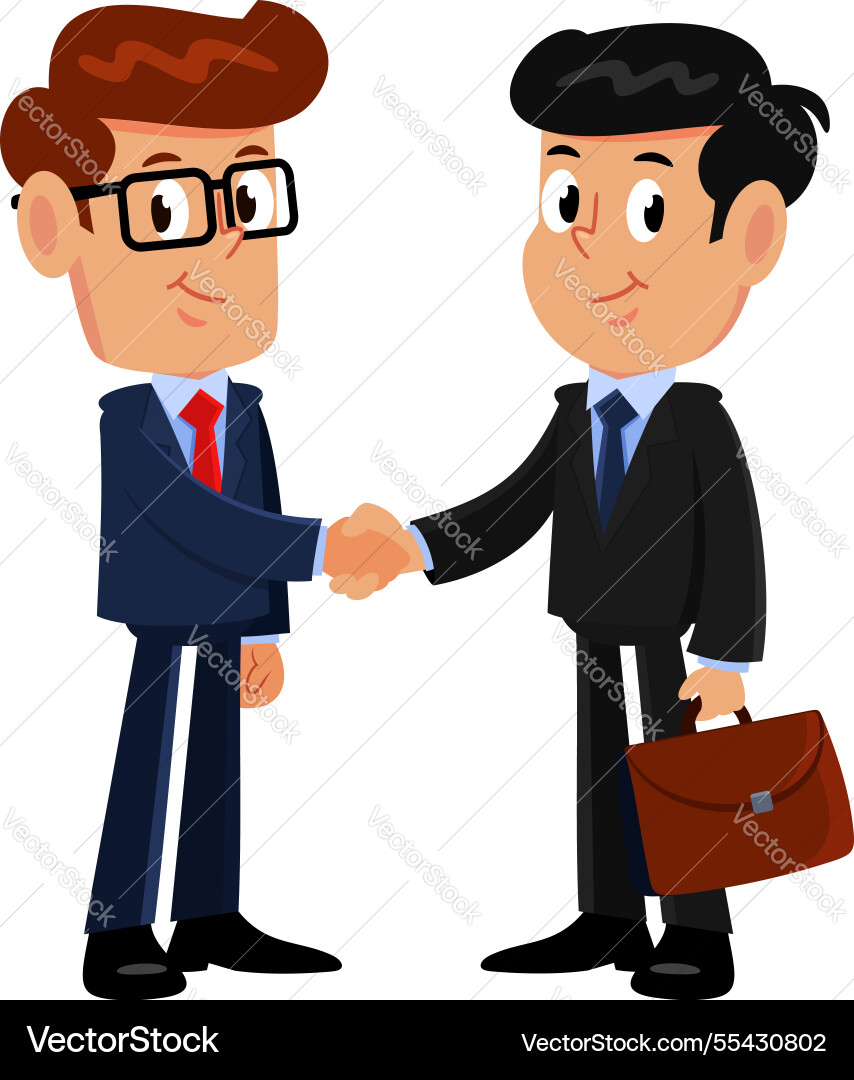Businessmen cartoon characters Businessmen cartoon characters vector image