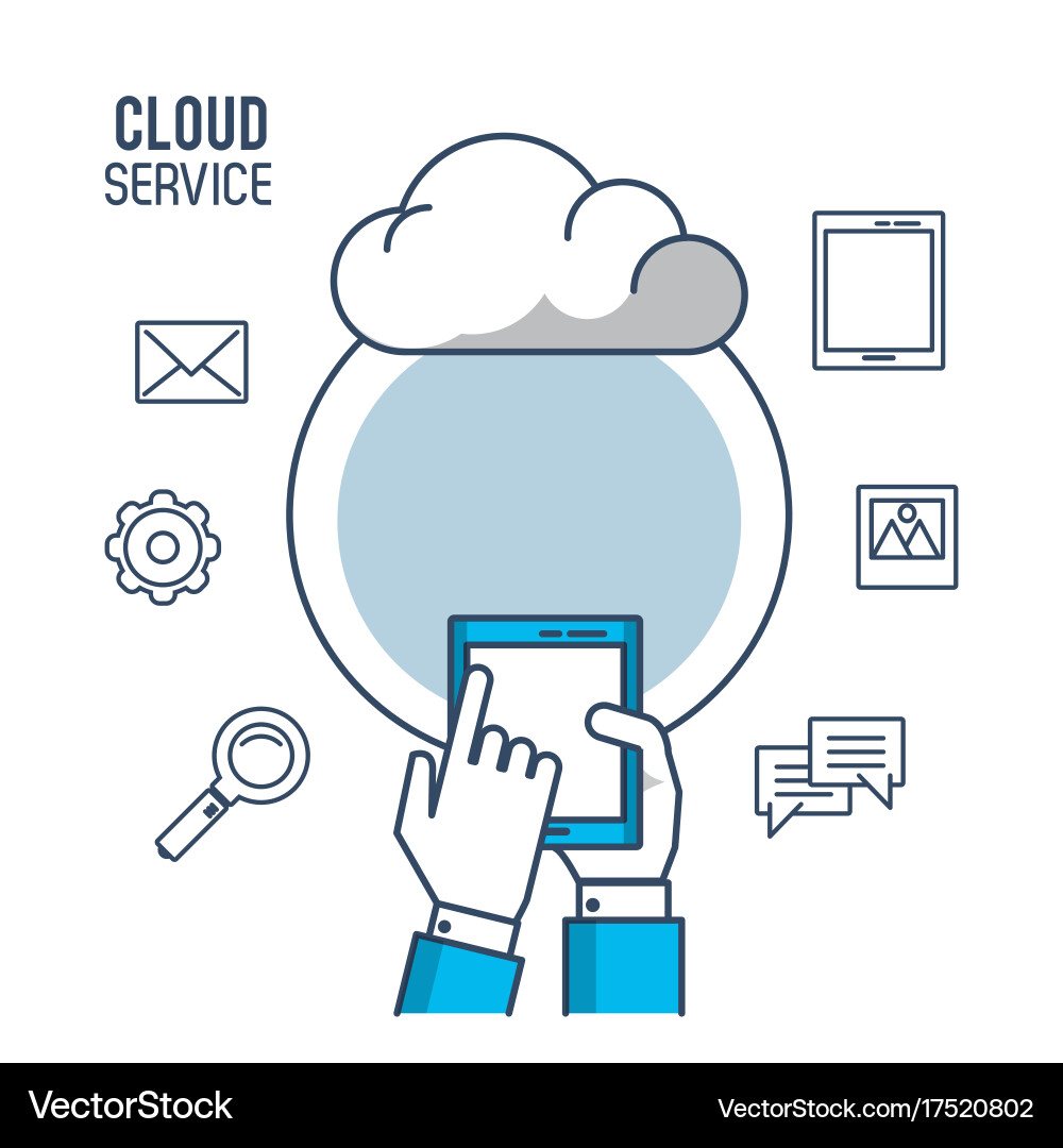 Cloud computing service Vector Image