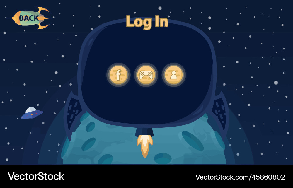 Complete set of level button game ui pop-up icon Vector Image