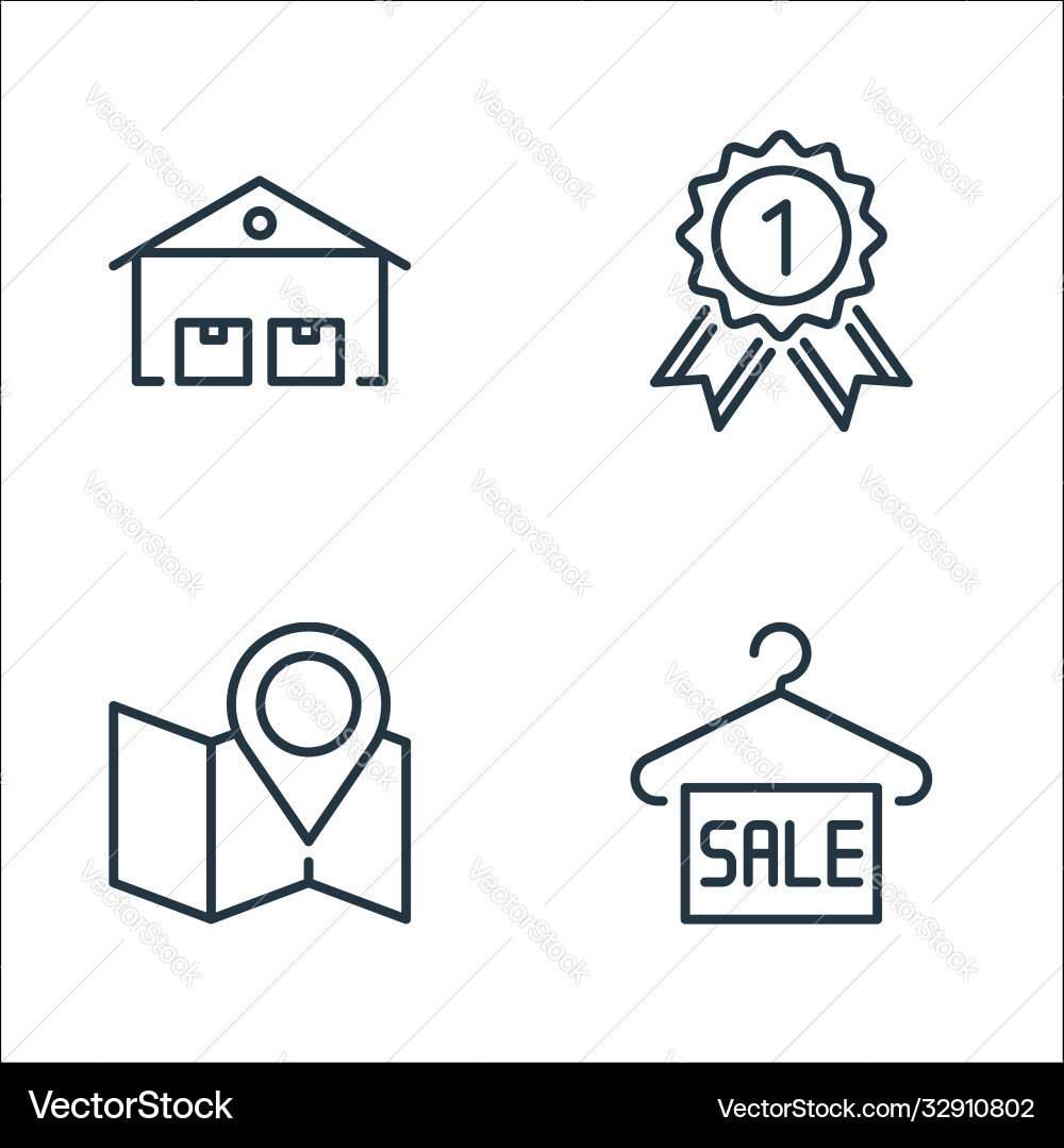 Ecommerce line icons linear set quality Ecommerce line icons linear set quality vector image