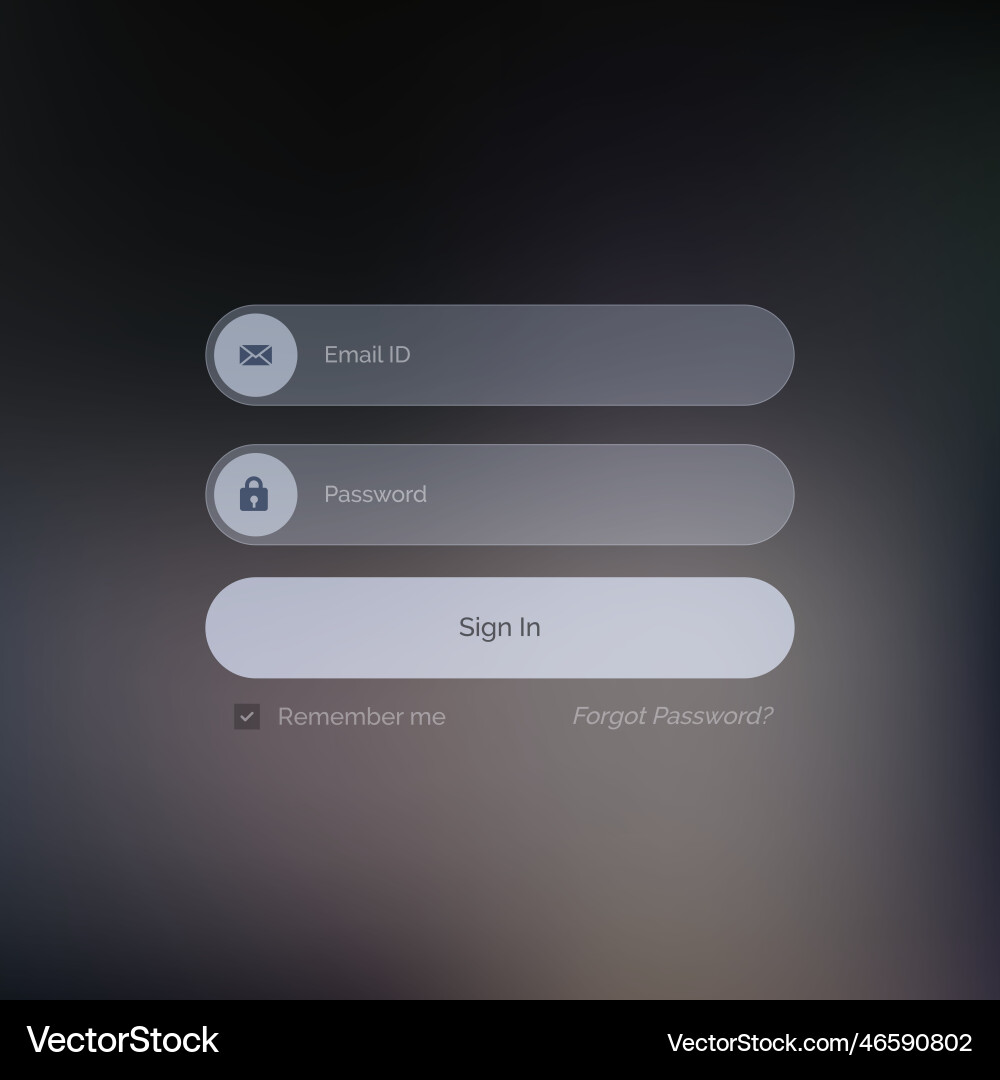 Flat modern login form ui template design vector image
