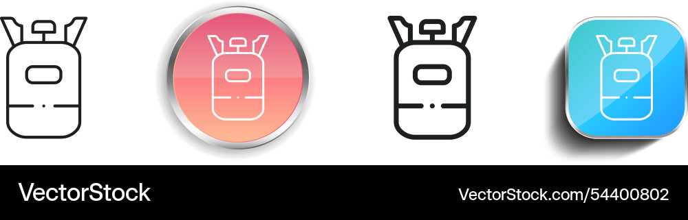 Gas icon thin linear regular and button style vector image