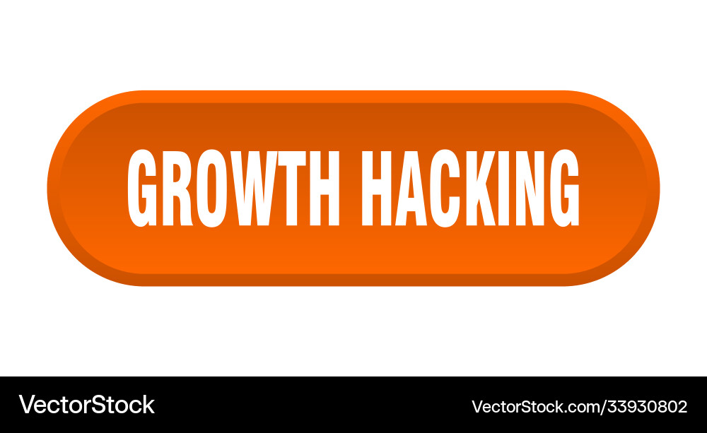 Growth hacking button rounded sign on white Vector Image