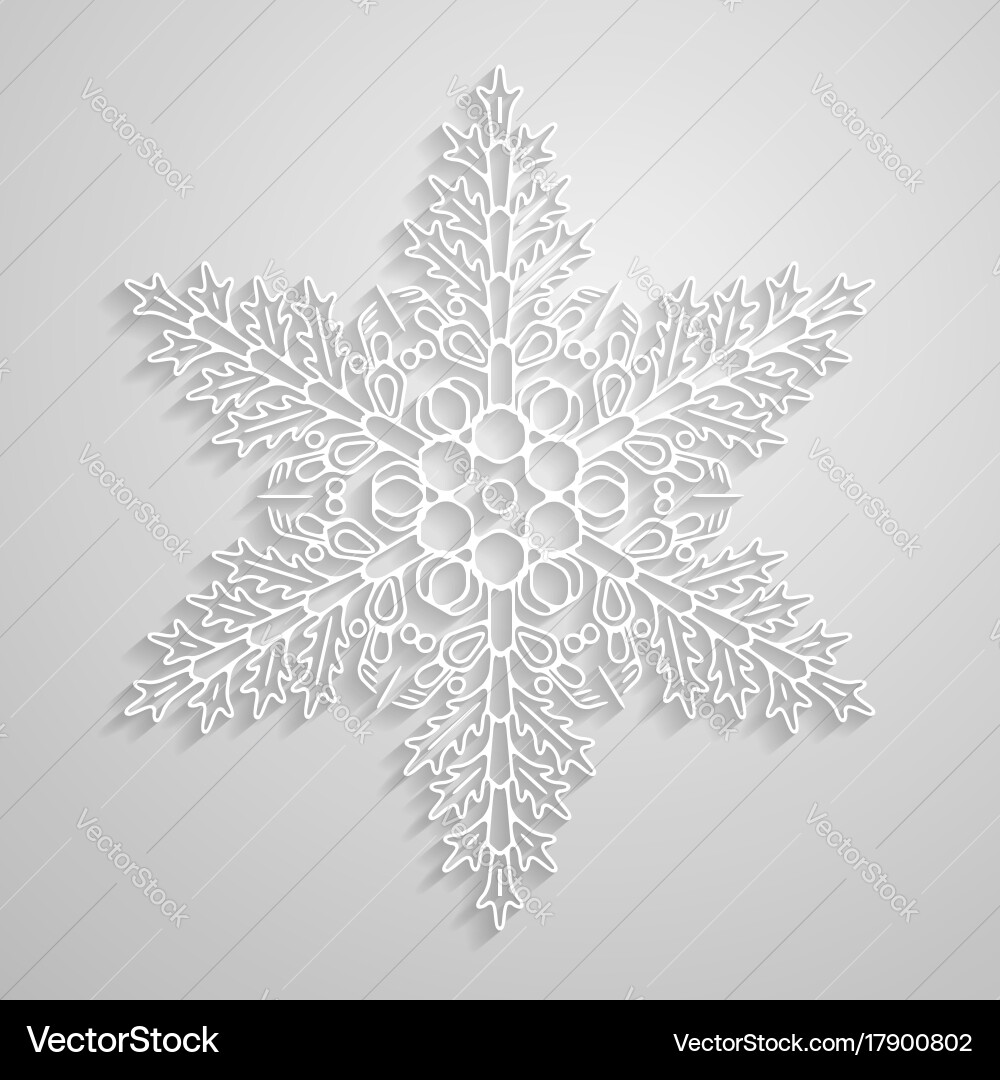 Minimalist Line Snowflake Vector Image