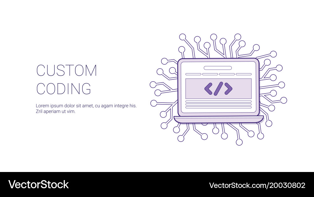 Modern Coding Web Banner vector image