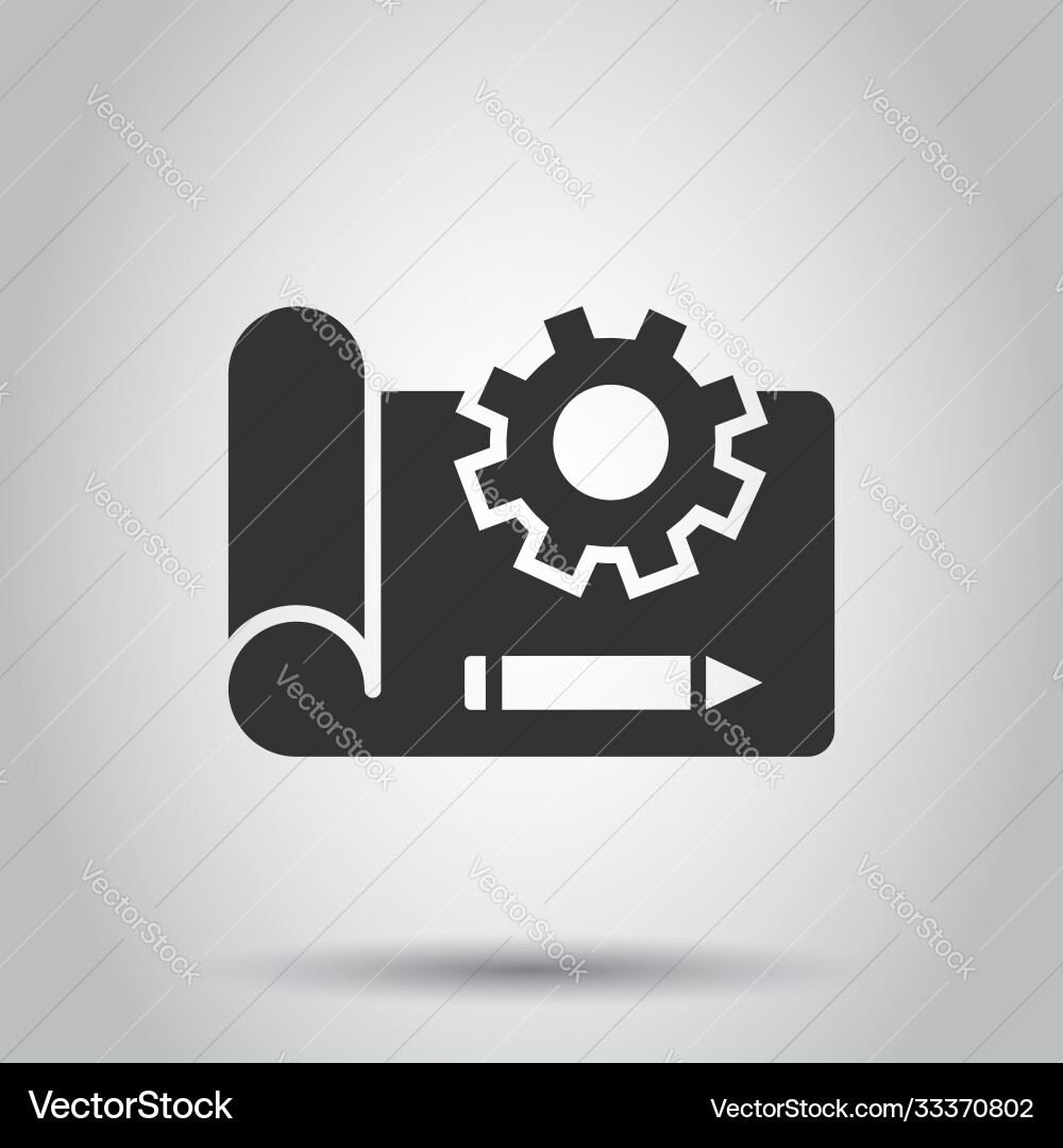 Prototype icon in flat style startup on white vector image