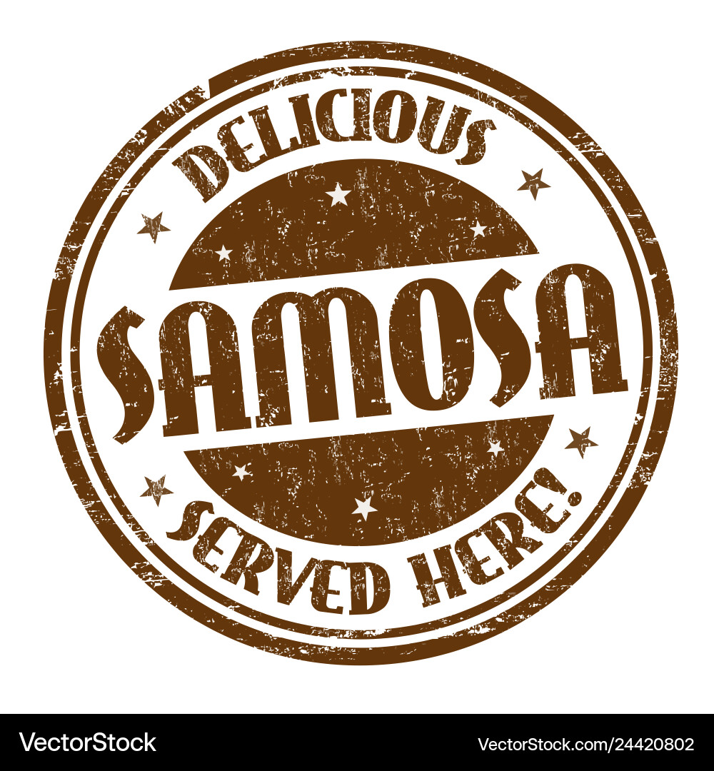 Samosa sign or stamp vector image