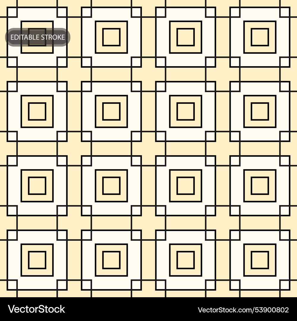 Seamless geometric pattern with editable stroke Vector Image