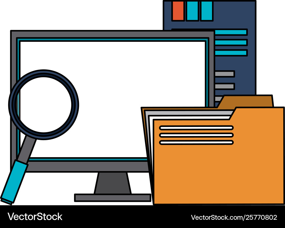 Servers and database technology symbols Servers and database technology symbols vector image