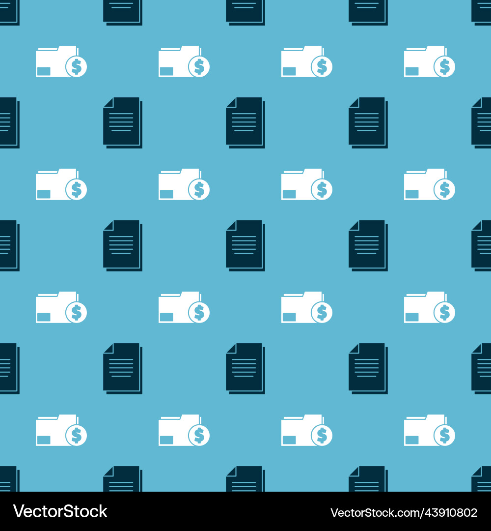 Set document and finance folder Set document and finance folder vector image