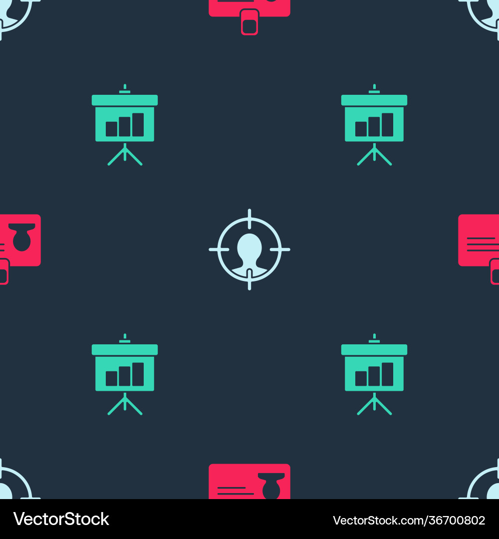 Set identification badge head hunting concept vector image